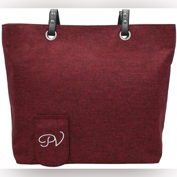 NWT-PortoVino City Tote Bag - Canvas Wine Purse with Hidden Spout and Dispenser - Picture 9 of 15